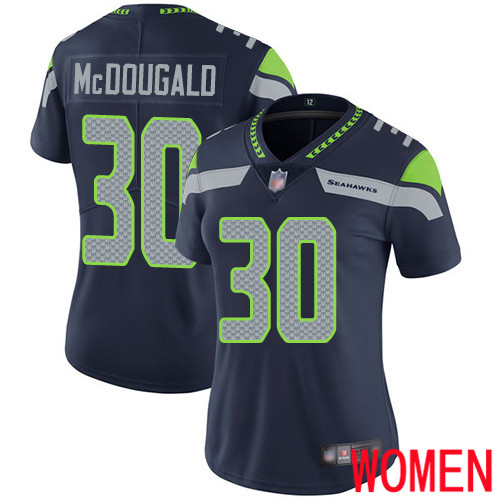 Seattle Seahawks Limited Navy Blue Women Bradley McDougald Home Jersey NFL Football #30 Vapor Untouchable